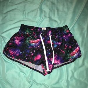 Galaxy Print Lounge Shirts Size M